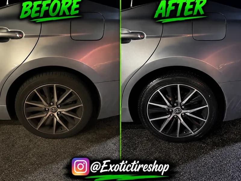 SUV tire replacement before and after in Plantation